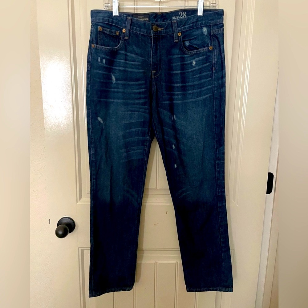 J. Crew Womens Deep Indigo Straight Jeans